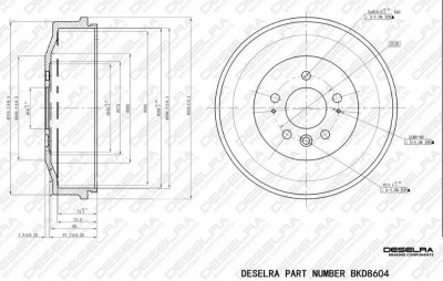 DESELRA Brake Drum (BKD8604)