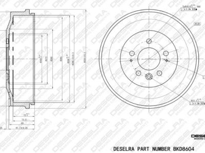 DESELRA Brake Drum (BKD8604)