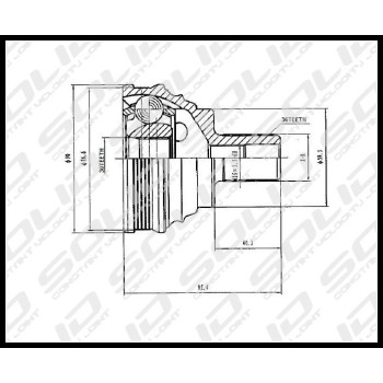 SOLID CV Joint Outer (CVAD1032)