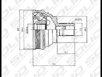 SOLID CV Joint Outer (CVAD1032)