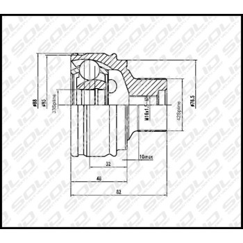 SOLID CV Joint Outer (CVAD1042)