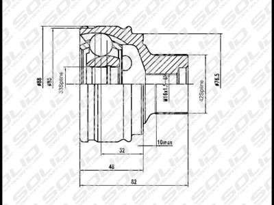 SOLID CV Joint Outer (CVAD1042)