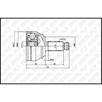 SOLID CV Joint Outer (CVAD1058)