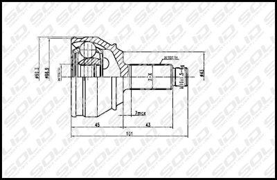 SOLID CV Joint Outer (CVAD1058)