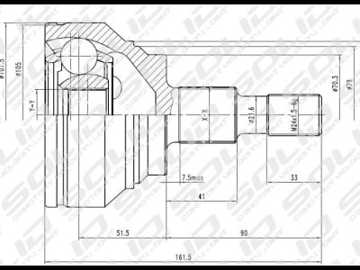 SOLID CV Joint Outer (CVME1030)