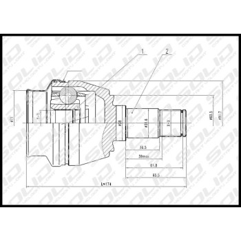 SOLID CV Joint Inner (CVME5040)