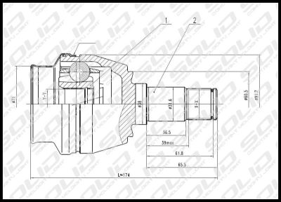 SOLID CV Joint Inner (CVME5040)