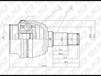 SOLID CV Joint Inner (CVME5040)