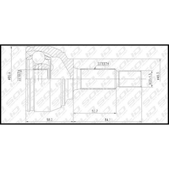 SOLID CV Joint Outer (CVNI14501)