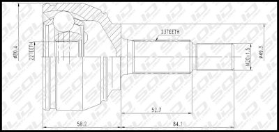 SOLID CV Joint Outer (CVNI14501)