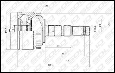 SOLID CV Joint Outer (CVOP1041A)
