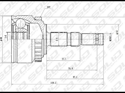 SOLID CV Joint Outer (CVOP1041A)