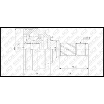 SOLID Joint Inner (CVOP5002)