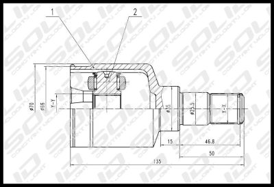 SOLID CV Joint Inner (CVSK5070)