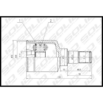 SOLID CV Joint Inner (CVSK5070)