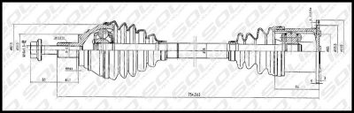 SOLID CV Shaft (CVSVW8559)