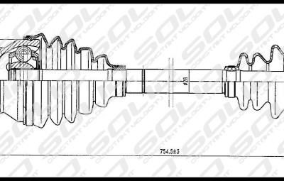 SOLID CV Shaft (CVSVW8559)