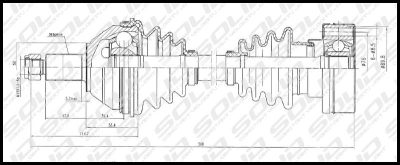 SOLID CV Shaft (CVSVW8567)