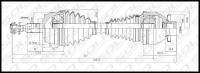 SOLID CV Shaft (CVSVW8571)