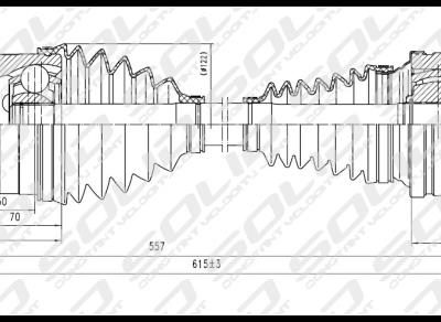 SOLID CV Shaft (CVSVW8571)