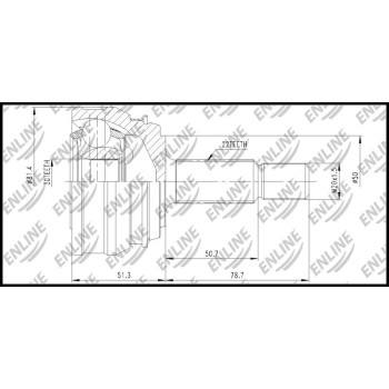 ENLINE CV Joint Outer (CVVW1001ZZ)