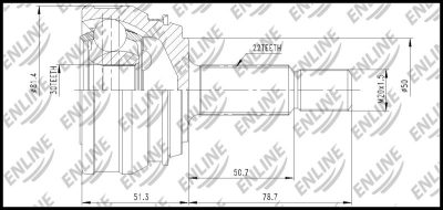 ENLINE CV Joint Outer (CVVW1001ZZ)