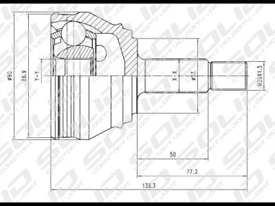 SOLID CV Joint Outer (CVVW1009)