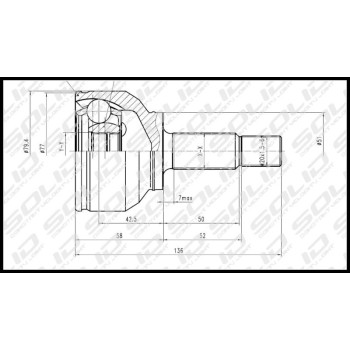 SOLID CV Joint Outer (CVVW1060)