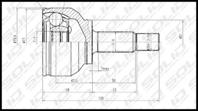 SOLID CV Joint Outer (CVVW1060)