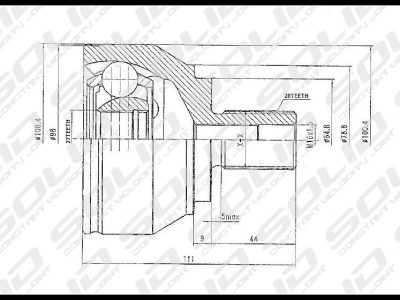 SOLID CV Joint Outer (CVVW1065)