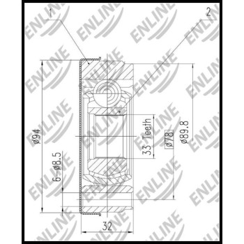 SOLID CV Joint Inner (CVVW5004ZZ)