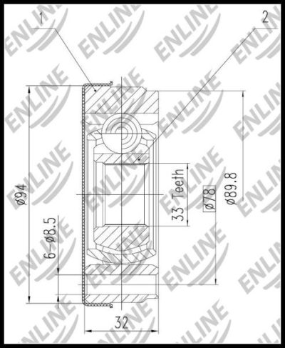 SOLID CV Joint Inner (CVVW5004ZZ)