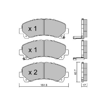 DESELRA Brake Pad Set Front (BD1043)