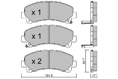 DESELRA Brake Pad Set Front (BD1043)