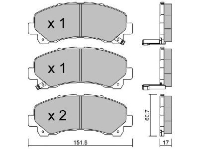 DESELRA Brake Pad Set Front (BD1043)