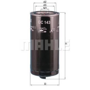 MAHLE OIL FILTER  (OC143)