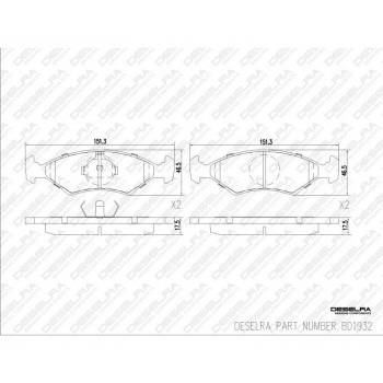 DESELRA Brake Pad Set Front (BD1932)