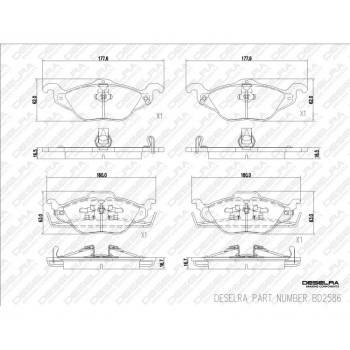 DESELRA Brake Pad Set Front (BD2586)