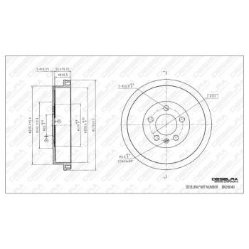 DESELRA Brake Drum (BKD9046)