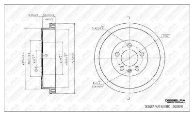 DESELRA Brake Drum (BKD9046)