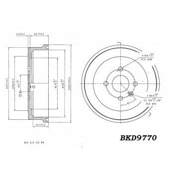 DESELRA Brake Drum (BKD9770)
