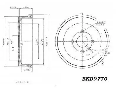 DESELRA Brake Drum (BKD9770)