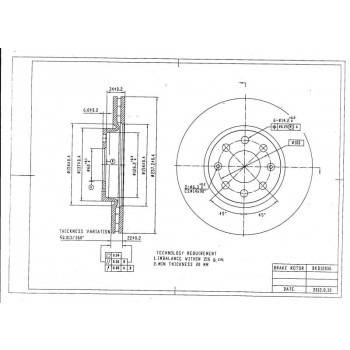 DESELRA Brake Disc Front (BKD12036)