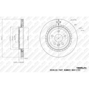 DESELRA Brake Disc Rear (BKD12152)