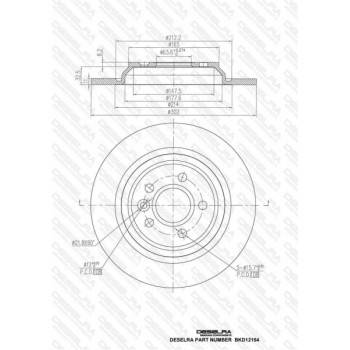 DESELRA Brake Disc Rear (BKD12154)