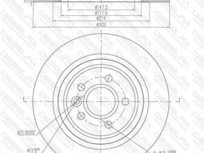 DESELRA Brake Disc Rear (BKD12154)