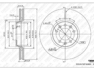 DESELRA Brake Disc Front (BKD12158)