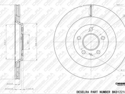 DESELRA Brake Disc Rear (BKD12218)