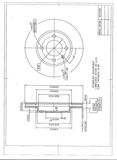 DESELRA Brake Disc Front (BKD12486)