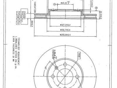 DESELRA Brake Disc Front (BKD12510)